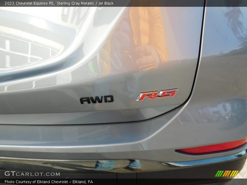 Sterling Gray Metallic / Jet Black 2023 Chevrolet Equinox RS