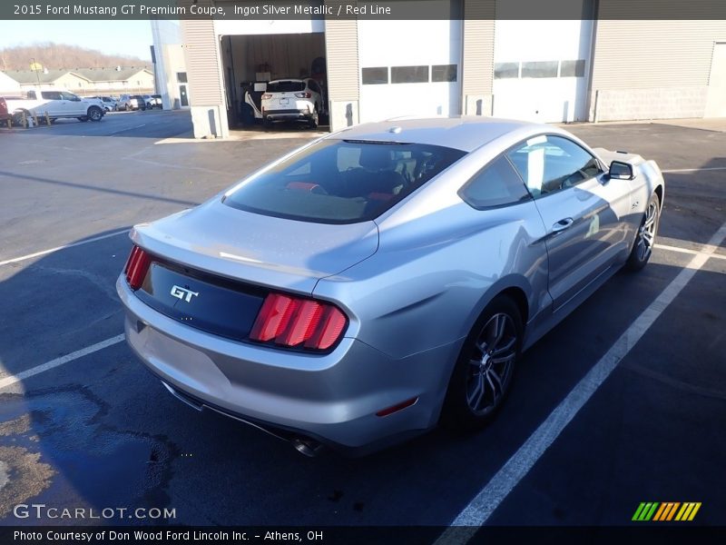 Ingot Silver Metallic / Red Line 2015 Ford Mustang GT Premium Coupe