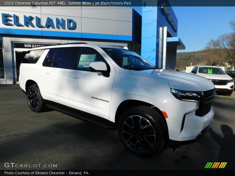 Summit White / Jet Black/Victory Red 2023 Chevrolet Suburban RST 4WD