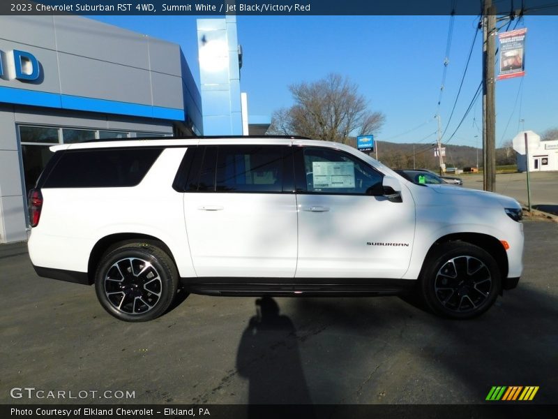 Summit White / Jet Black/Victory Red 2023 Chevrolet Suburban RST 4WD