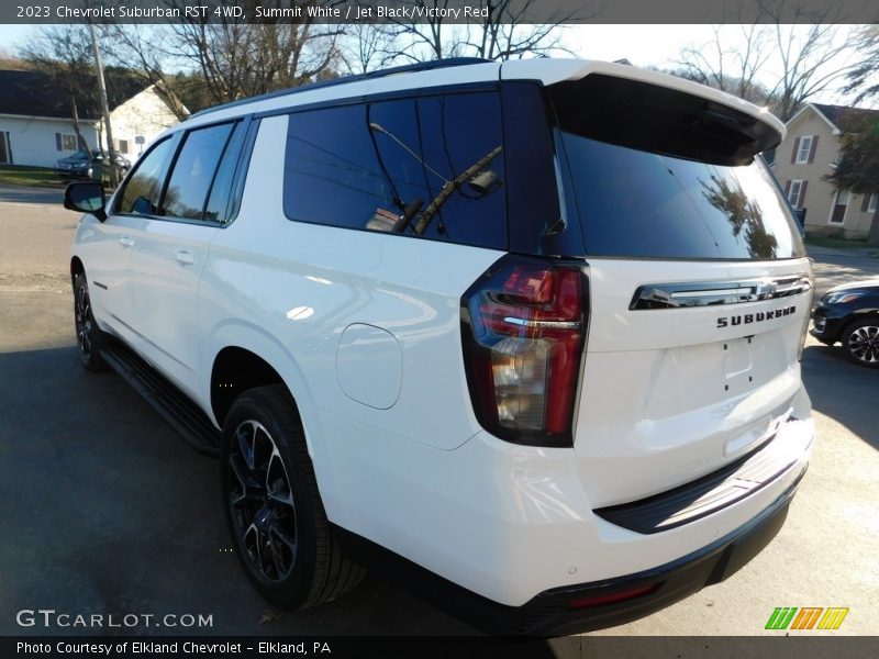 Summit White / Jet Black/Victory Red 2023 Chevrolet Suburban RST 4WD