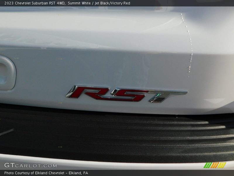 Summit White / Jet Black/Victory Red 2023 Chevrolet Suburban RST 4WD