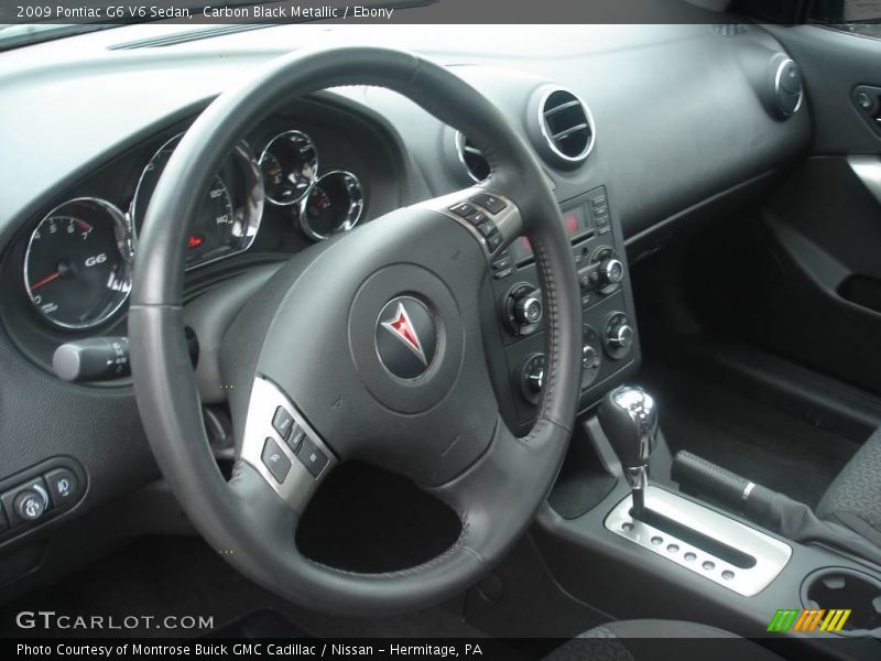 Carbon Black Metallic / Ebony 2009 Pontiac G6 V6 Sedan