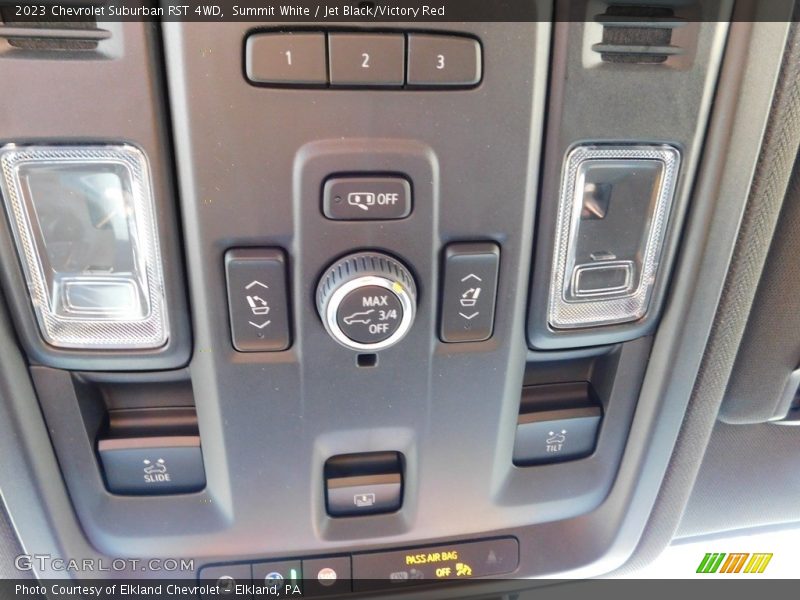 Summit White / Jet Black/Victory Red 2023 Chevrolet Suburban RST 4WD