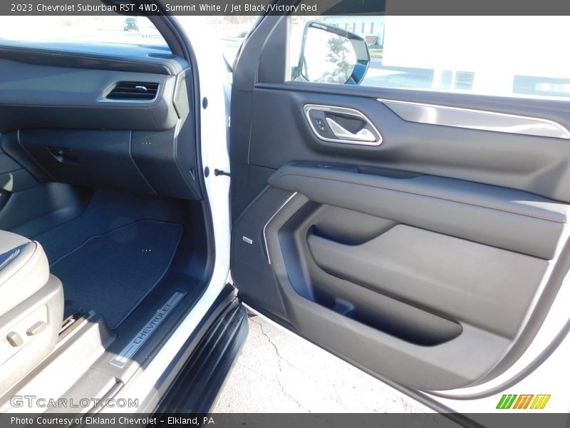 Summit White / Jet Black/Victory Red 2023 Chevrolet Suburban RST 4WD