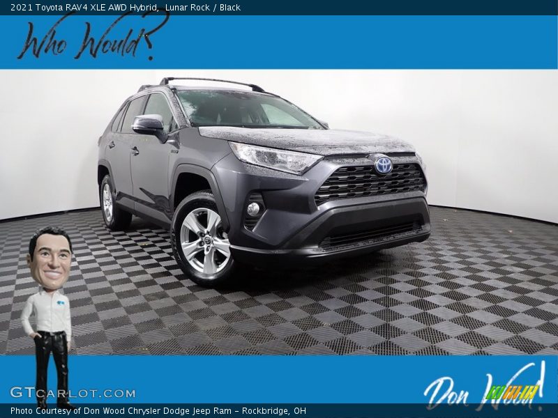 Lunar Rock / Black 2021 Toyota RAV4 XLE AWD Hybrid