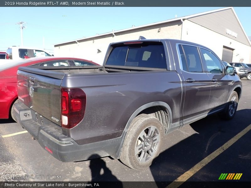 Modern Steel Metallic / Black 2019 Honda Ridgeline RTL-T AWD