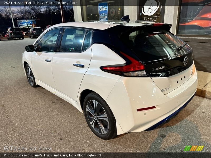 Glacier White / Black 2021 Nissan LEAF SL Plus