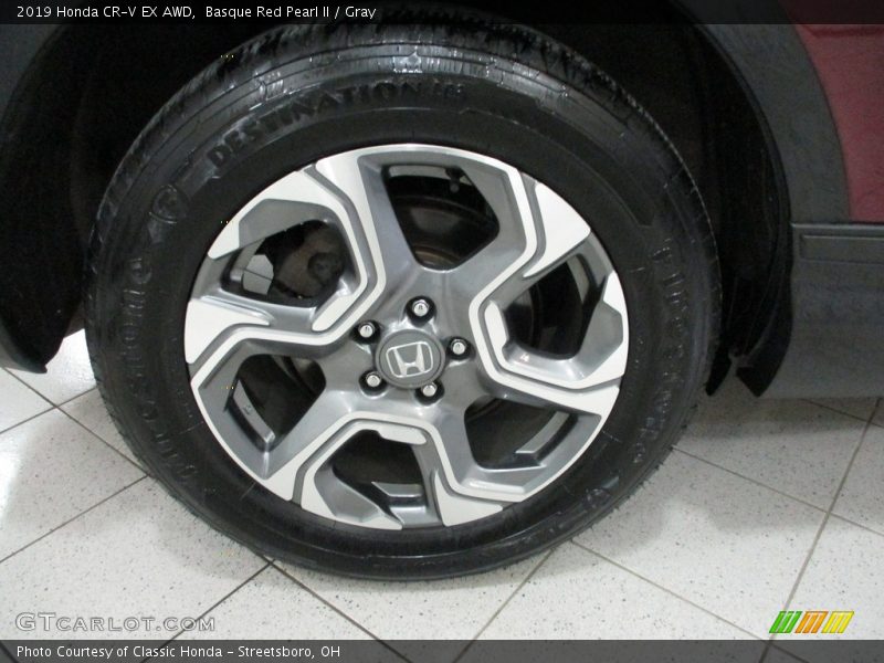 Basque Red Pearl II / Gray 2019 Honda CR-V EX AWD