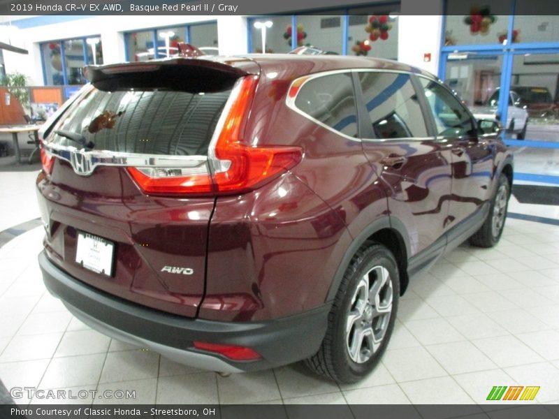 Basque Red Pearl II / Gray 2019 Honda CR-V EX AWD