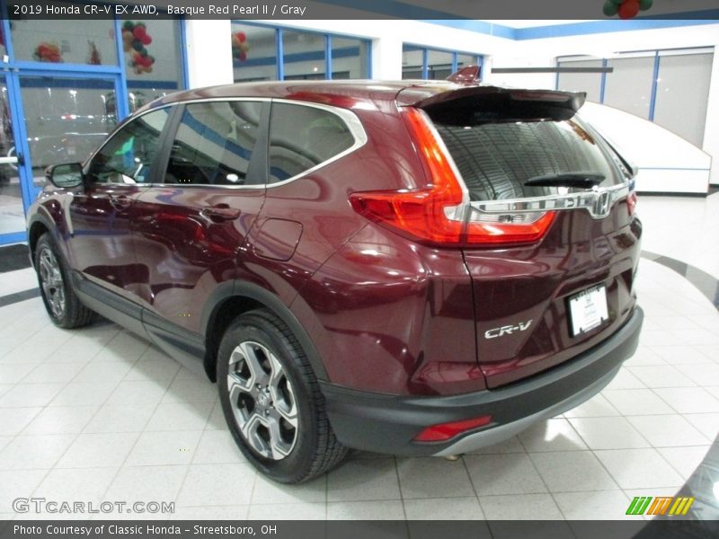 Basque Red Pearl II / Gray 2019 Honda CR-V EX AWD