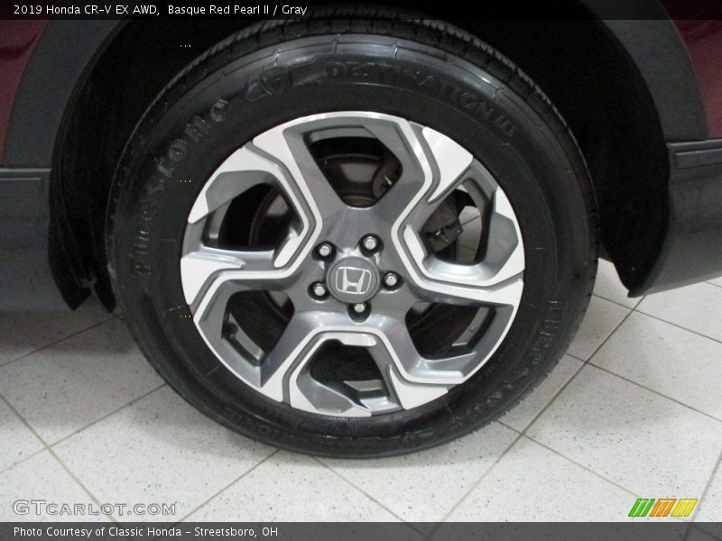 Basque Red Pearl II / Gray 2019 Honda CR-V EX AWD
