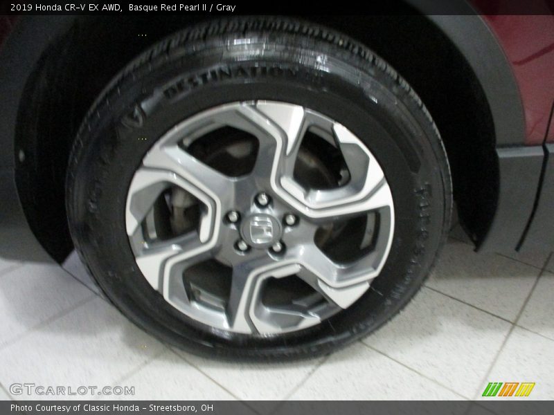 Basque Red Pearl II / Gray 2019 Honda CR-V EX AWD