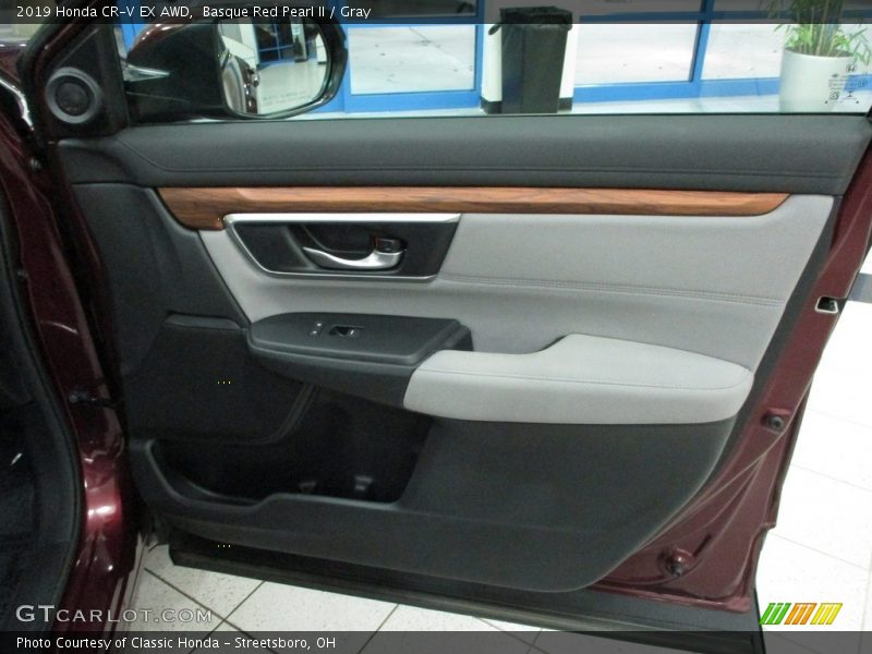 Basque Red Pearl II / Gray 2019 Honda CR-V EX AWD