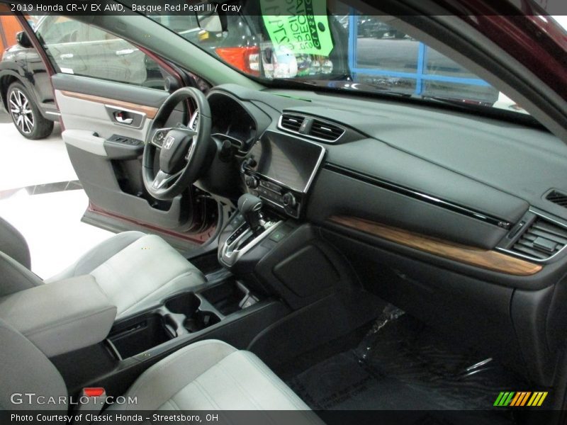 Basque Red Pearl II / Gray 2019 Honda CR-V EX AWD