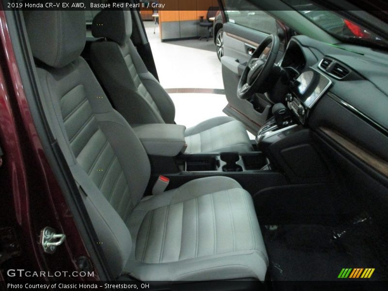 Basque Red Pearl II / Gray 2019 Honda CR-V EX AWD