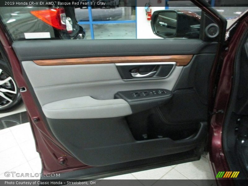 Basque Red Pearl II / Gray 2019 Honda CR-V EX AWD