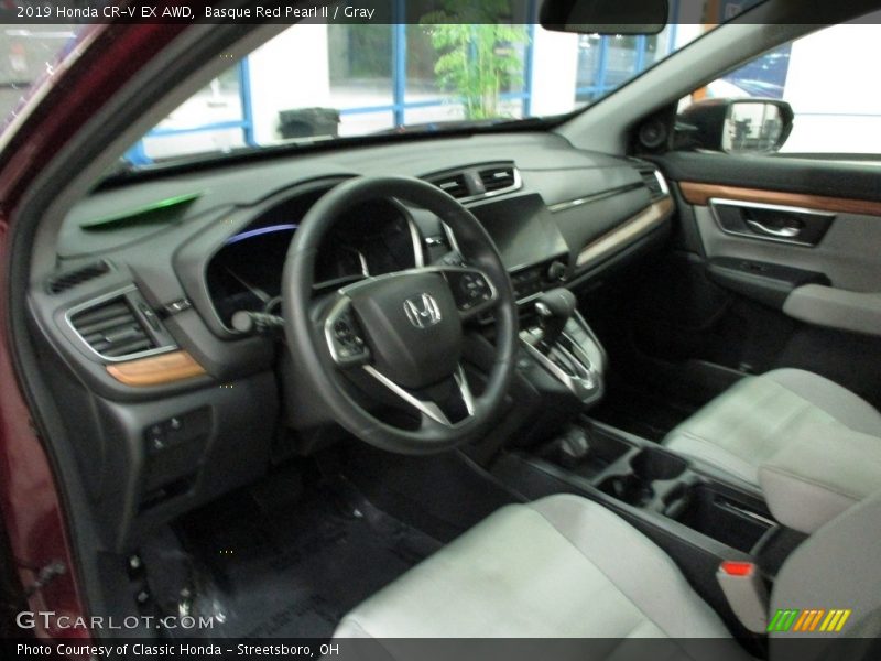 Basque Red Pearl II / Gray 2019 Honda CR-V EX AWD