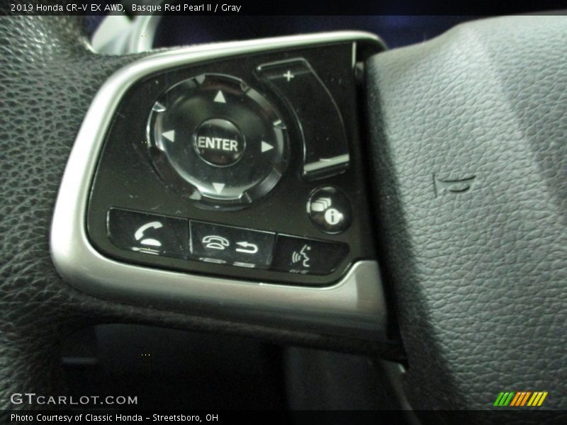 Basque Red Pearl II / Gray 2019 Honda CR-V EX AWD
