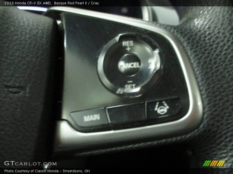 Basque Red Pearl II / Gray 2019 Honda CR-V EX AWD