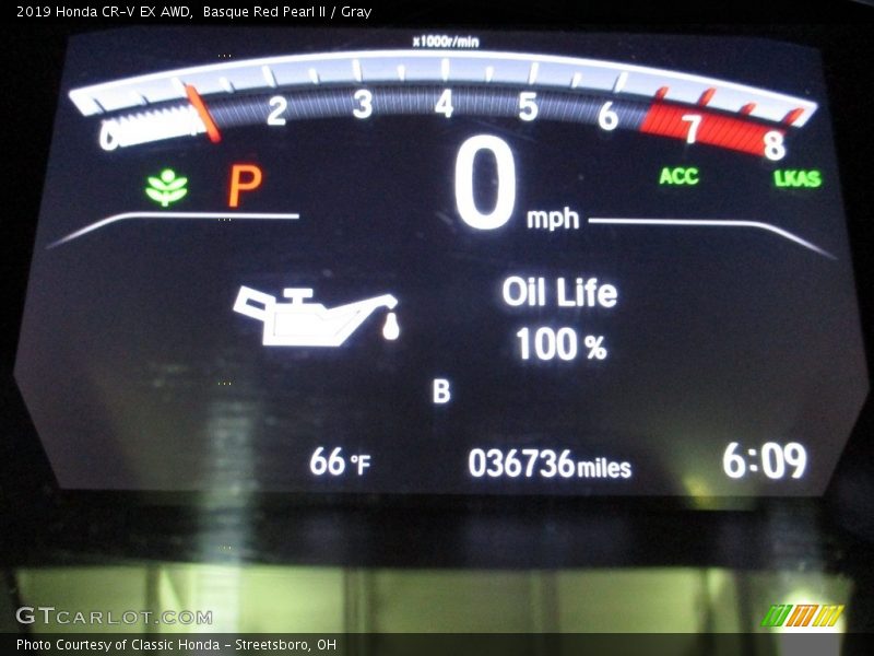 Basque Red Pearl II / Gray 2019 Honda CR-V EX AWD