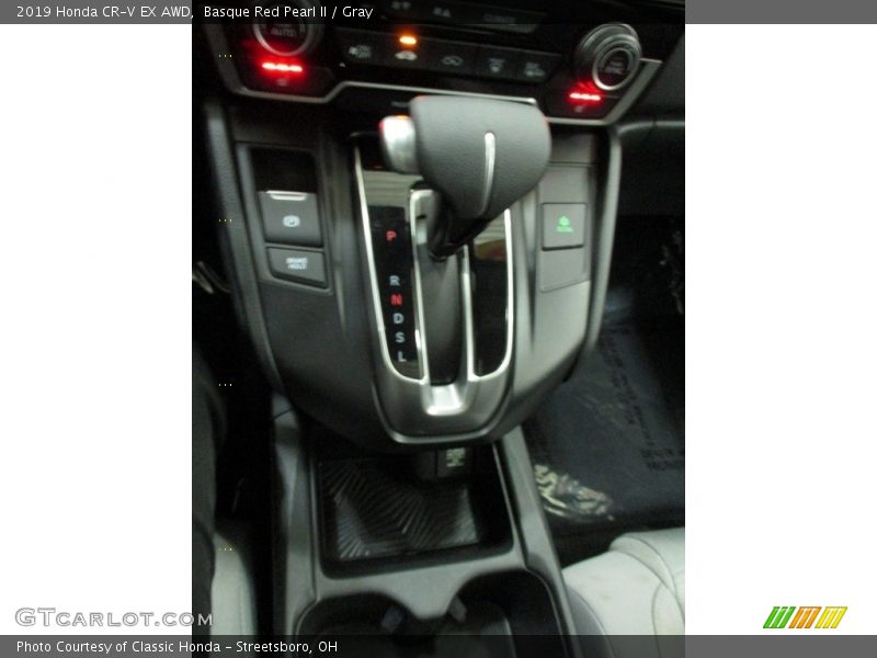 Basque Red Pearl II / Gray 2019 Honda CR-V EX AWD