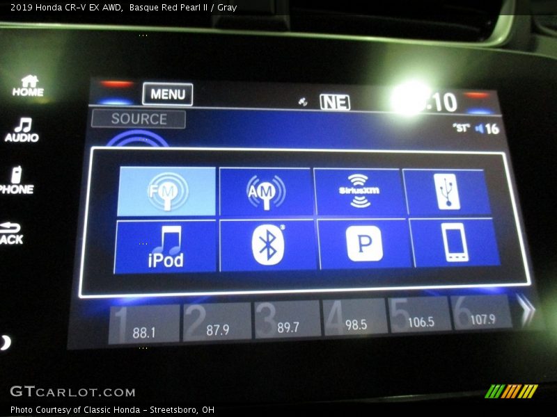 Basque Red Pearl II / Gray 2019 Honda CR-V EX AWD