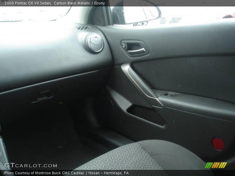 Carbon Black Metallic / Ebony 2009 Pontiac G6 V6 Sedan
