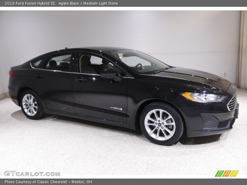 Agate Black / Medium Light Stone 2019 Ford Fusion Hybrid SE