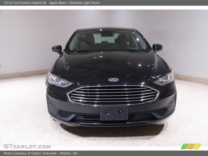 Agate Black / Medium Light Stone 2019 Ford Fusion Hybrid SE