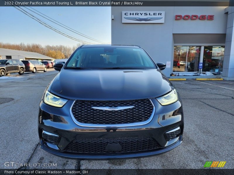 Brilliant Black Crystal Pearl / Black/Alloy 2022 Chrysler Pacifica Hybrid Touring L