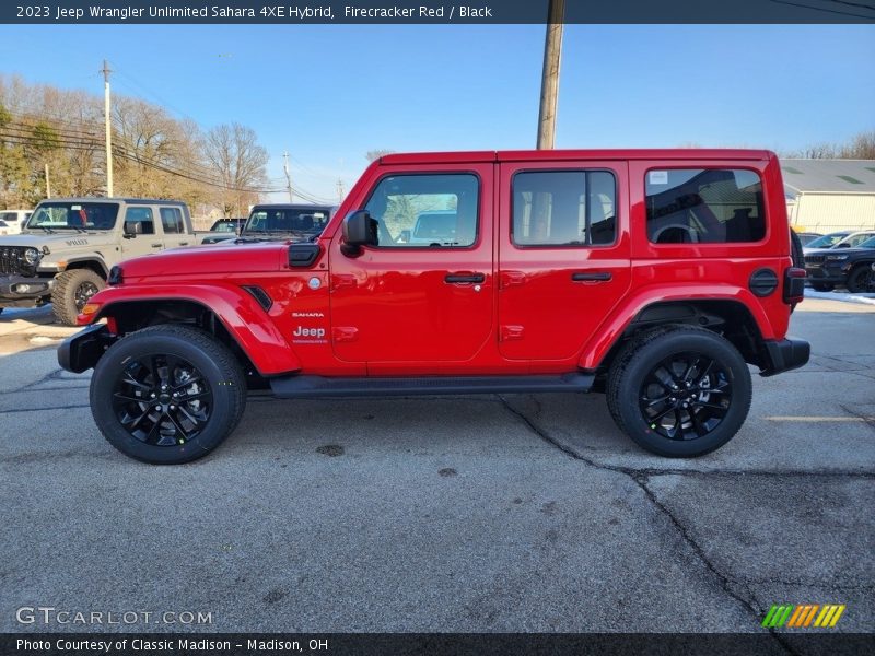 Firecracker Red / Black 2023 Jeep Wrangler Unlimited Sahara 4XE Hybrid