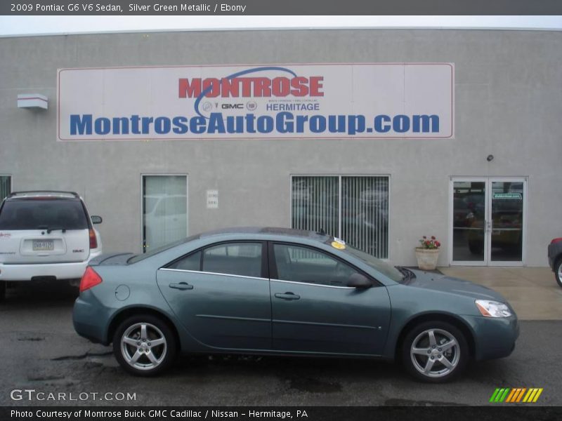 Silver Green Metallic / Ebony 2009 Pontiac G6 V6 Sedan