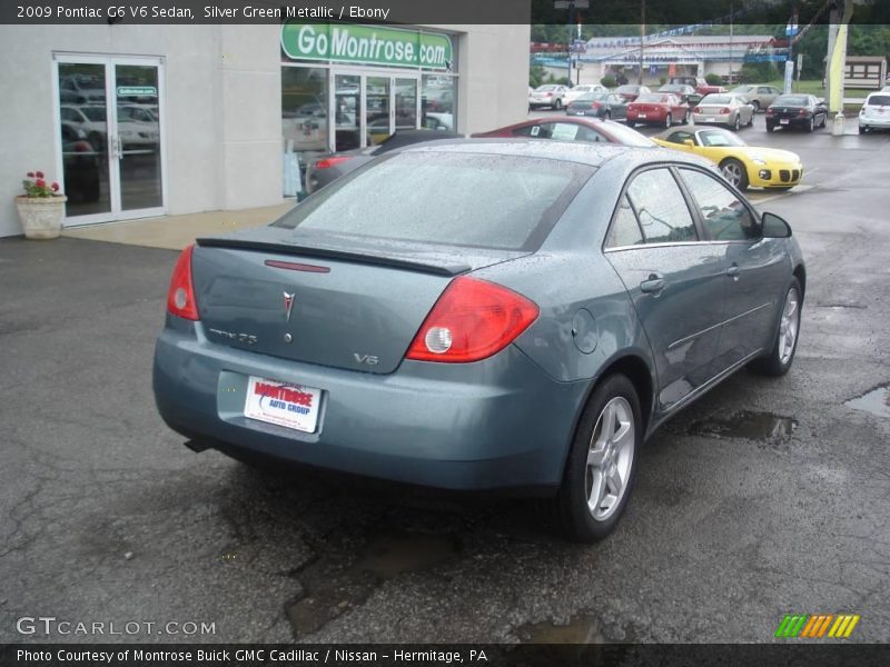 Silver Green Metallic / Ebony 2009 Pontiac G6 V6 Sedan