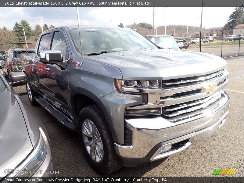 Satin Steel Metallic / Jet Black 2019 Chevrolet Silverado 1500 LTZ Crew Cab 4WD