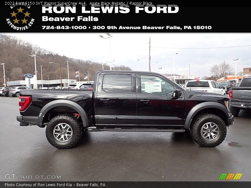 Agate Black Metallic / Raptor Black 2022 Ford F150 SVT Raptor SuperCrew 4x4