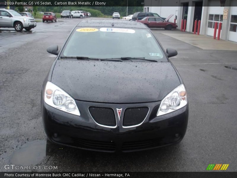 Carbon Black Metallic / Ebony 2009 Pontiac G6 V6 Sedan