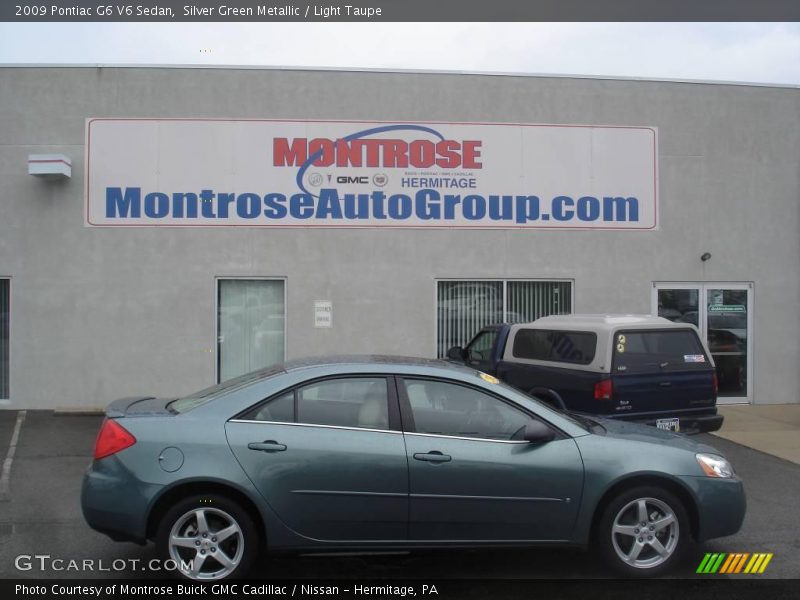 Silver Green Metallic / Light Taupe 2009 Pontiac G6 V6 Sedan