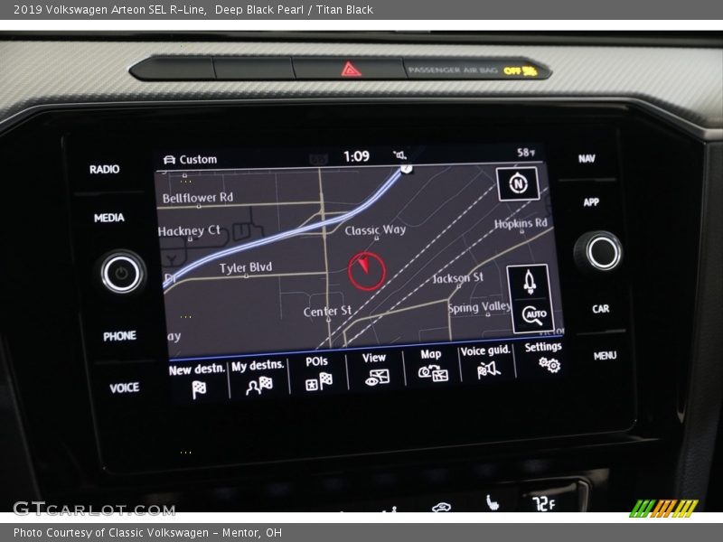 Navigation of 2019 Arteon SEL R-Line
