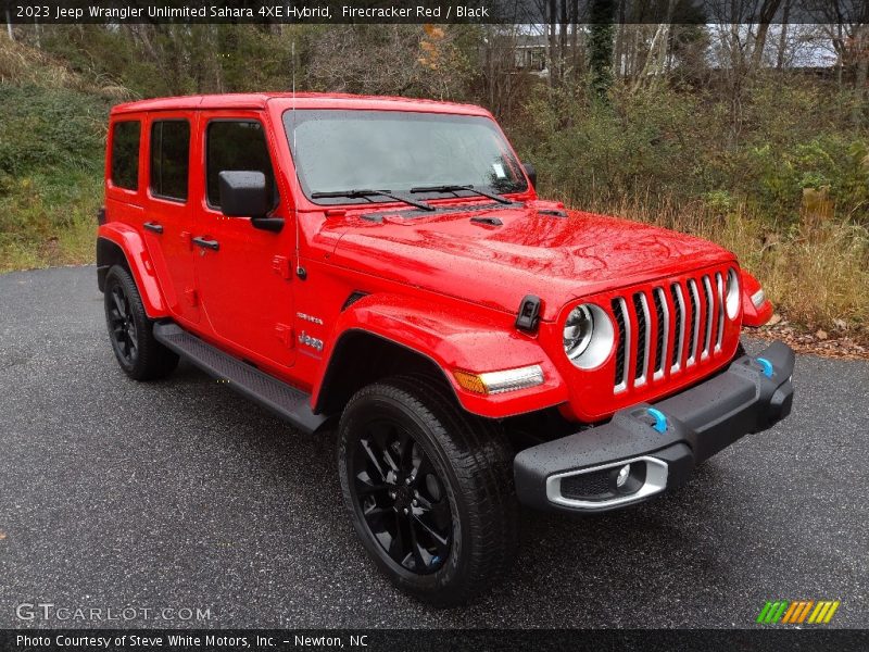 Front 3/4 View of 2023 Wrangler Unlimited Sahara 4XE Hybrid
