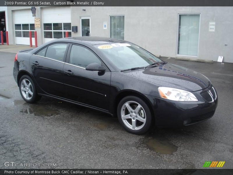 Carbon Black Metallic / Ebony 2009 Pontiac G6 V6 Sedan