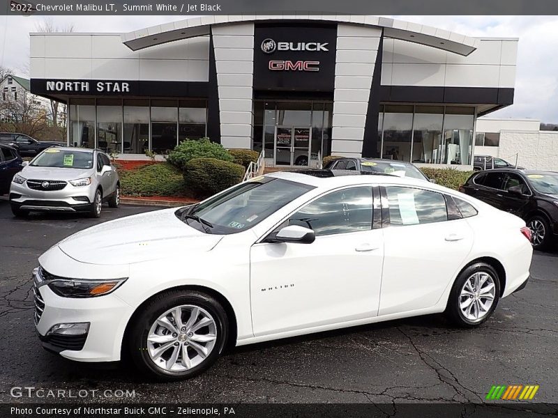 Summit White / Jet Black 2022 Chevrolet Malibu LT