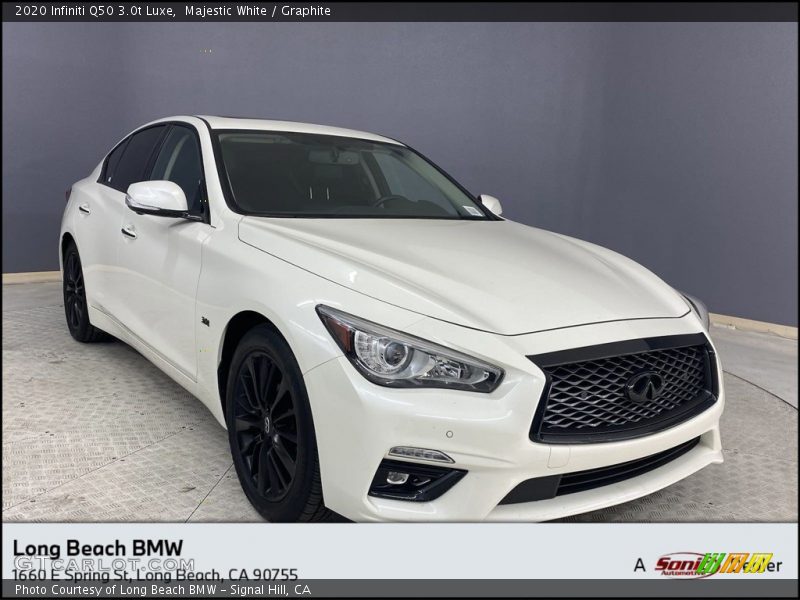 Majestic White / Graphite 2020 Infiniti Q50 3.0t Luxe