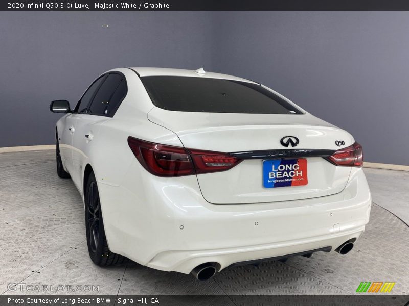 Majestic White / Graphite 2020 Infiniti Q50 3.0t Luxe