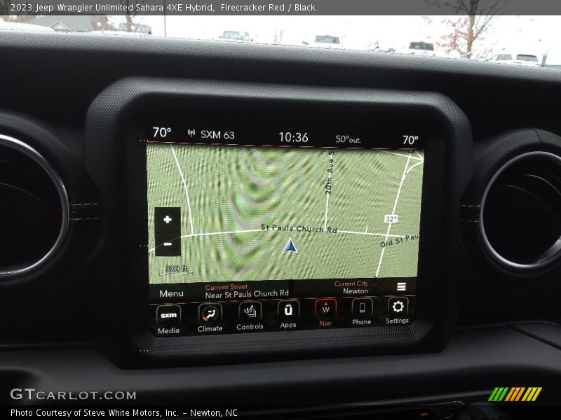 Navigation of 2023 Wrangler Unlimited Sahara 4XE Hybrid