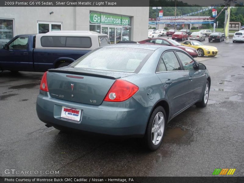 Silver Green Metallic / Light Taupe 2009 Pontiac G6 V6 Sedan