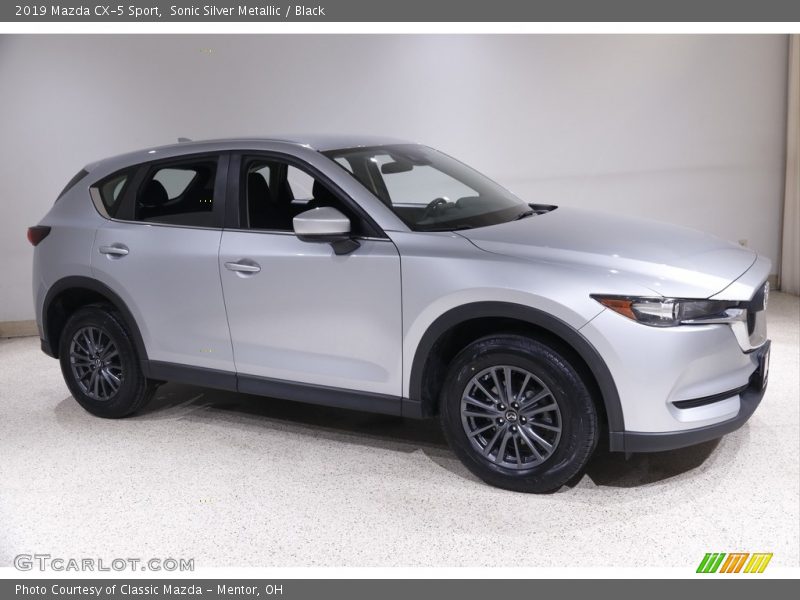 Sonic Silver Metallic / Black 2019 Mazda CX-5 Sport