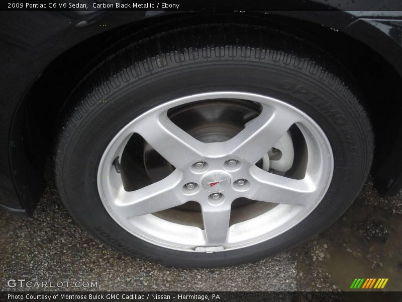 Carbon Black Metallic / Ebony 2009 Pontiac G6 V6 Sedan