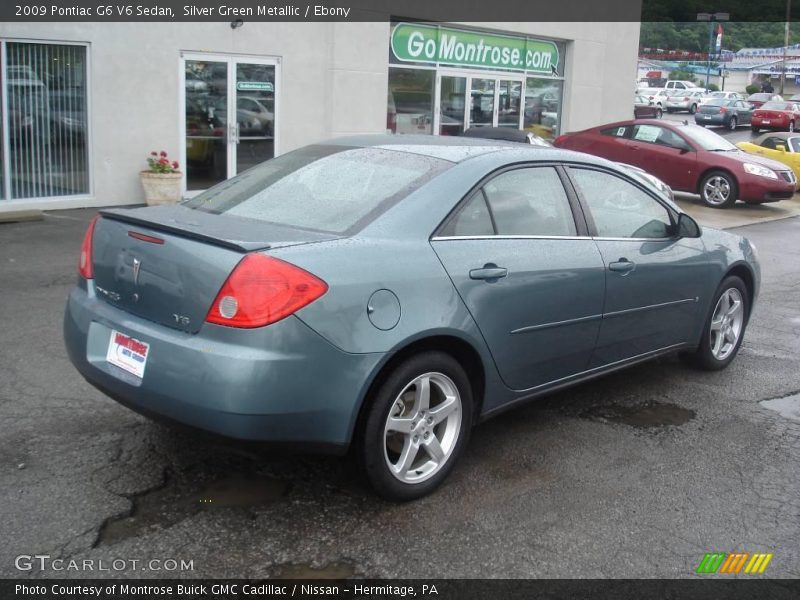 Silver Green Metallic / Ebony 2009 Pontiac G6 V6 Sedan