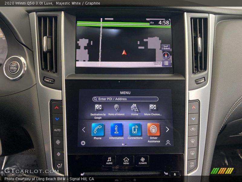 Controls of 2020 Q50 3.0t Luxe